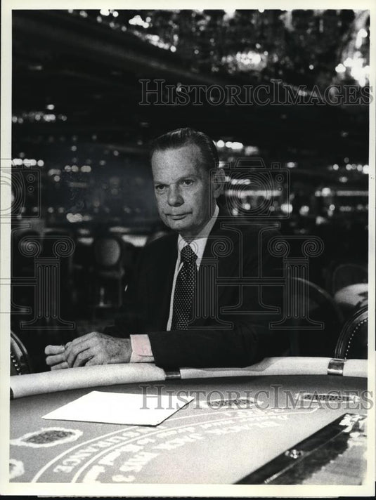 1981 Press Photo David Brinkley in Gambling NBC White Paper - cvp00581 - Historic Images