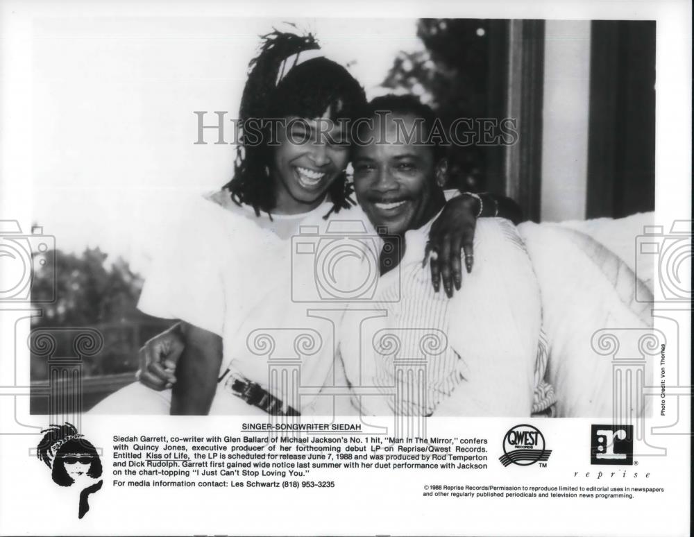 1989 Press Photo Siedah Garrett Singer Song Writer - cvp11659 - Historic Images