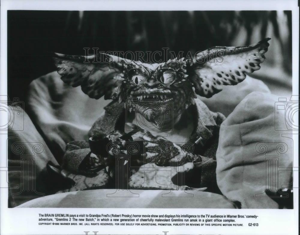 絵画 Gremlin B 1990 Press Photo The Brain Gremlin in a Scene from Gremlins