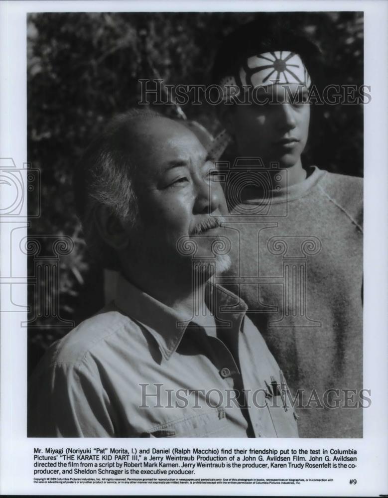 1980 Press Photo Ralph Macchio &amp; Pat Morita in The Karate Kid Part III - Historic Images