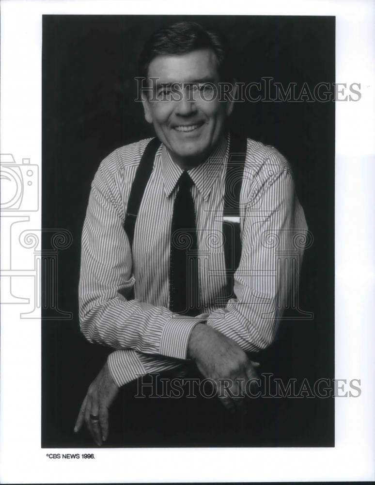 1996 Press Photo Dan Rather Heading Team at Republic & Democrat Convention - Historic Images
