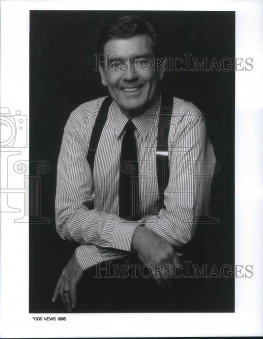 1996 Press Photo Dan Rather Heading Team at Republic & Democrat Convention - Historic Images