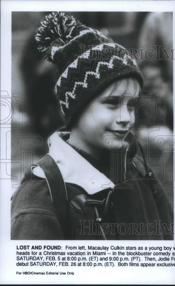1994 Press Photo Macaulay Culkin in Home Alone 2 Lost in New York - cvp10808 - Historic Images