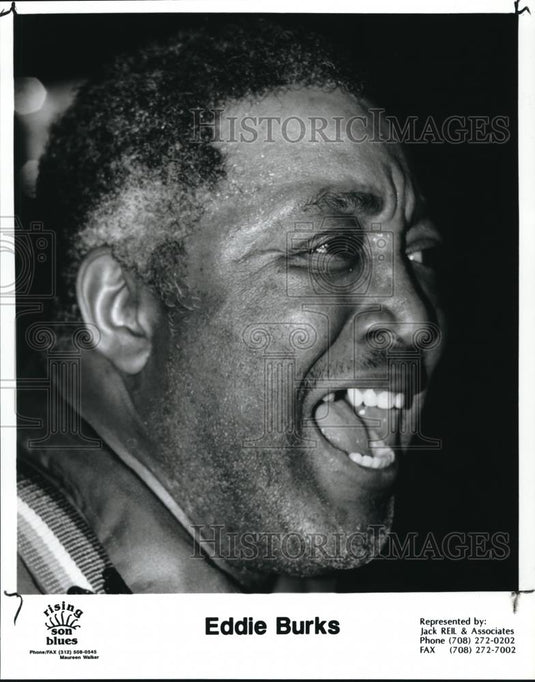 1992 Press Photo Eddie Burks Blues Singer Musician - cvp00153 - Historic Images