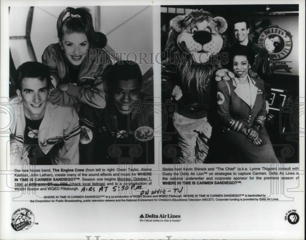 1996 Press Photo Owen Taylor & Alaine Kashlan in Where is Carmen Sandiego? - Historic Images