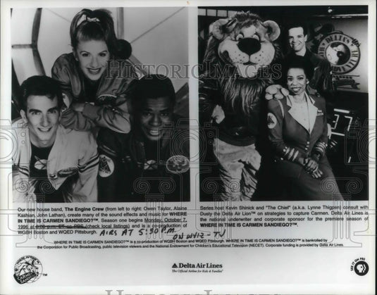 1996 Press Photo Owen Taylor & Alaine Kashlan in Where is Carmen Sandiego? - Historic Images