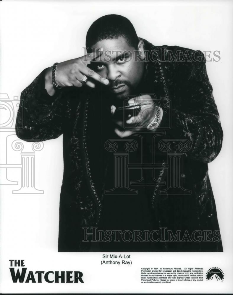 1994 Press Photo Sir Mix-A-Lot Anthony Ray hosts of The Watcher TV series - Historic Images