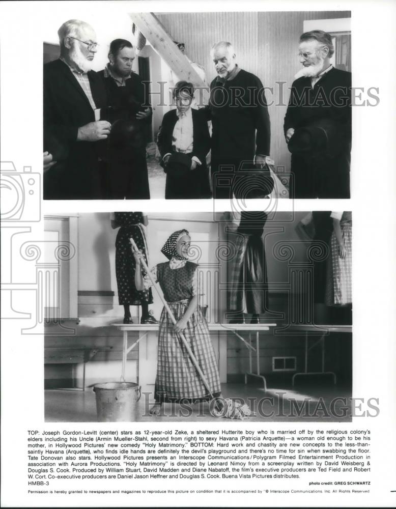 1994 Press Photo Joseph Gordon-Levitt &amp; Armin Mueller-Stahl in Holy Matrimony - Historic Images