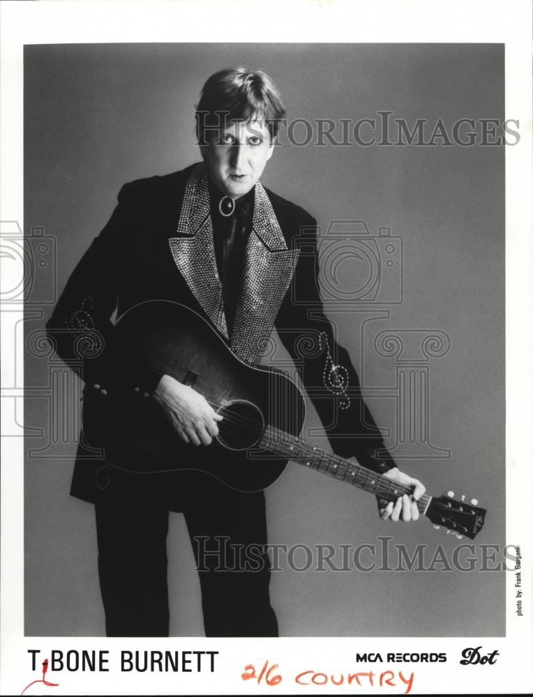 1987 Press Photo T Bone Burnett Country Musician Songwriter - cvp00071 - Historic Images