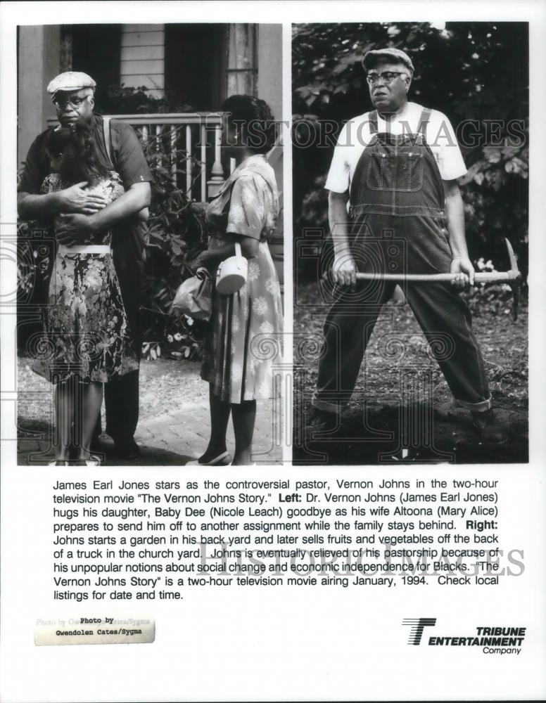 1994 Press Photo James Earl Jones in The Vernon Jones Story - cvp10526 - Historic Images