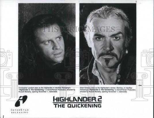 1981 Press Photo Christopher Lambert Sean Connery in Highlander 2 The Quckening - Historic Images