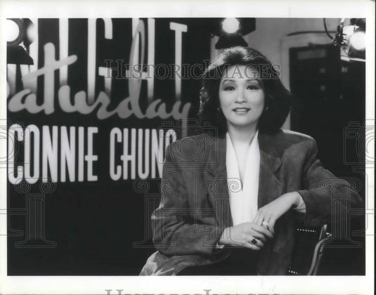 Press Photo Connie Chung host of Saturday Night with Connie Chung - cvp10018 - Historic Images