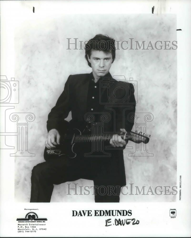 1987 Press Photo Dave Edmunds Rock Singer Guitarist Record Producer - cvp06037 - Historic Images