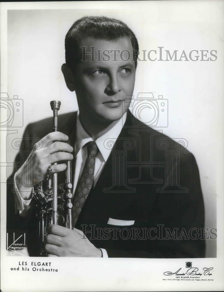 1961 Press Photo Les Elgart Swing Jazz Trumpeter Orchestra Bandleader - Historic Images