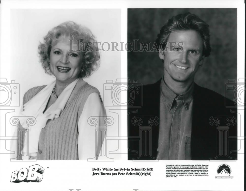 1993 Press Photo Betty White & Jere Burns on Bob - cvp09070 - Historic Images