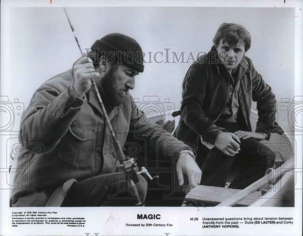 1978 Press Photo Ed Lauter &amp; Anthony Hopkins in Magic - cvp09411 - Historic Images
