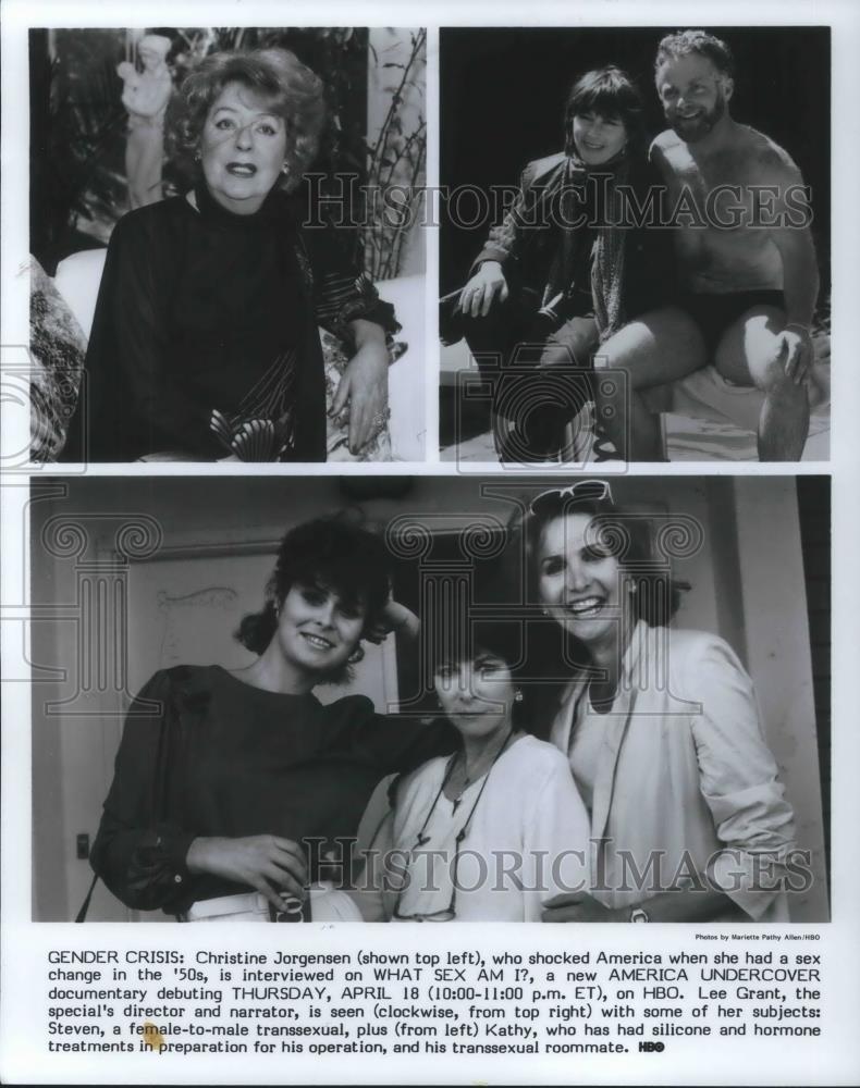 1985 Press Photo Lee Grant hosts and narrates What Sex am I? Gender Crisis movie - Historic Images