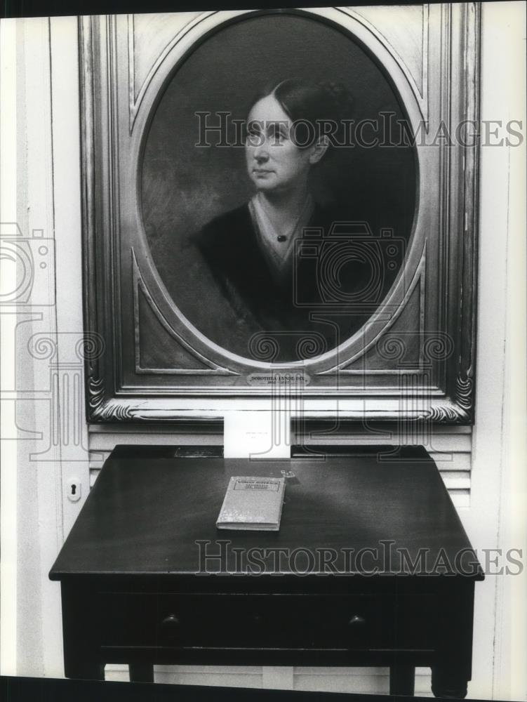 1982 Press Photo Portrait of Dorothea Lynde Dix Mental Health Pioneer - Historic Images
