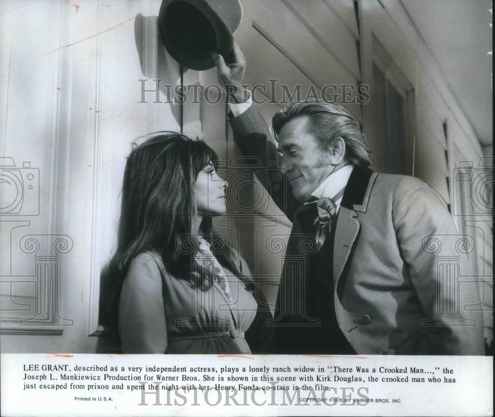 1971 Press Photo Lee Grant and Kirk Douglas in There Was a Crooked Man - Historic Images