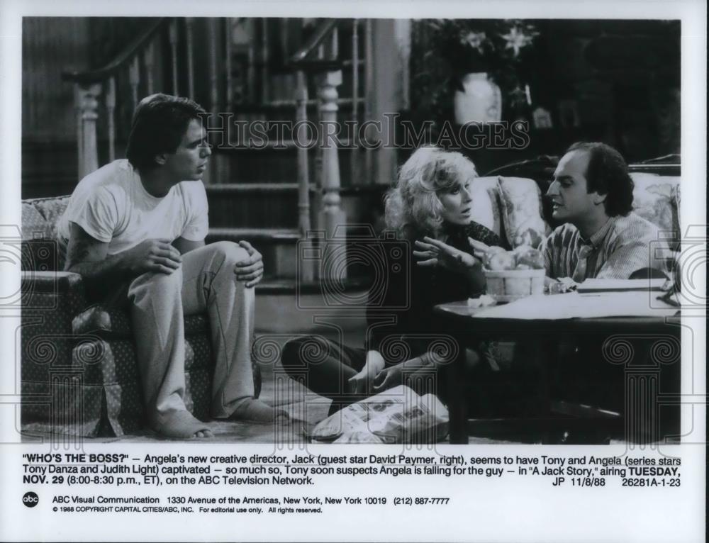 1988 Press Photo Judith Light, David Paymer, Alyssa Milano in Who&#39;s Boss - 575 - Historic Images