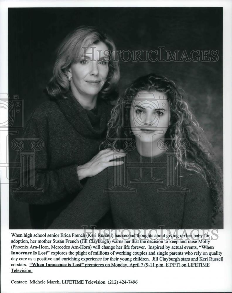 Press Photo Keri Russell and Jill Clayburgh star on When Innocence is Lost - Historic Images