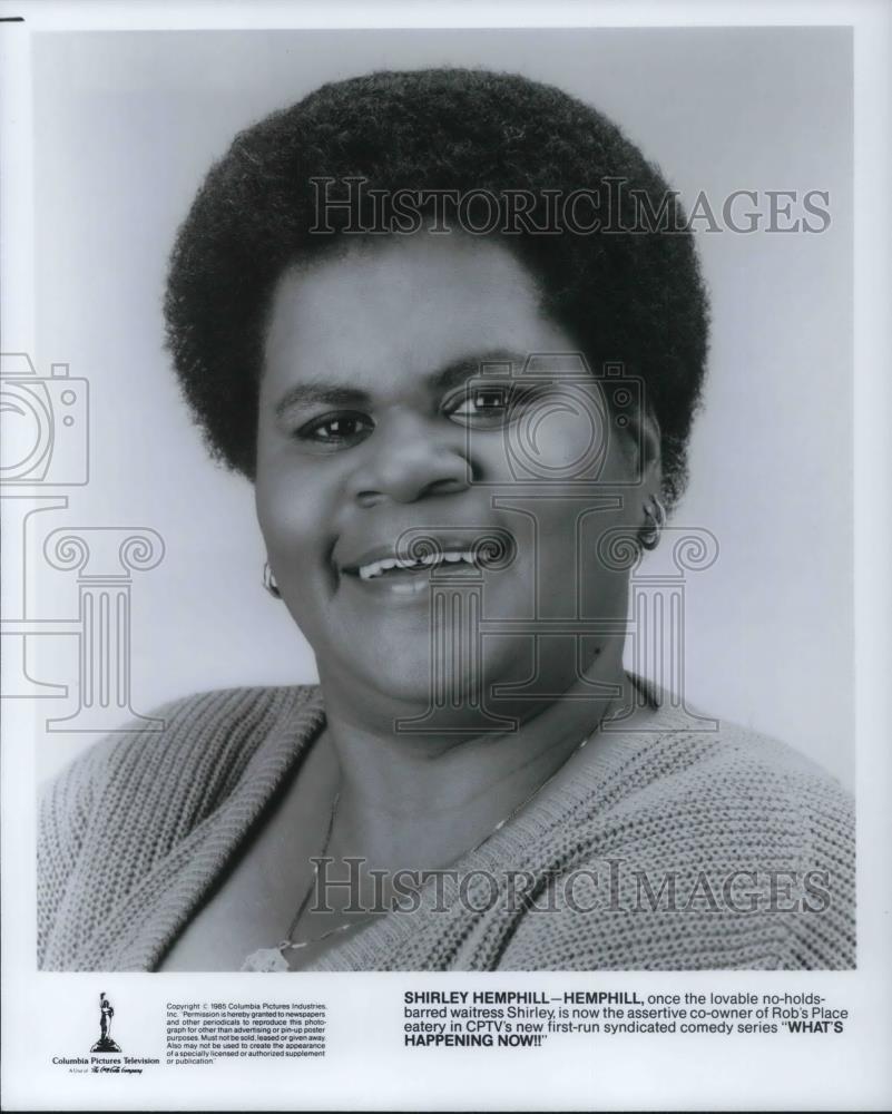 1985 Press Photo Shirley Hemphill As Shirley On Whats Happening Now - cvp18716 - Historic Images