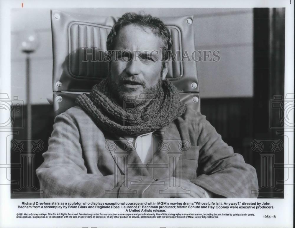 1982 Press Photo Richard Dreyfuss in Whose Life is it Anyway - cvp06726 - Historic Images