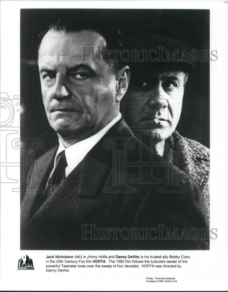 1992 Press Photo Jack Nicholson &amp; Danny DeVito in Hoffa - cvp11139 - Historic Images