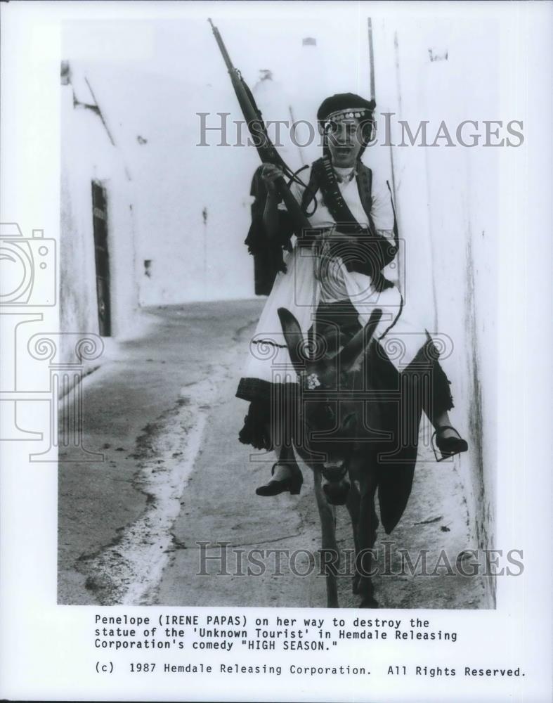 1987 Press Photo Irene Papas on High Season - cvp11046 - Historic Images