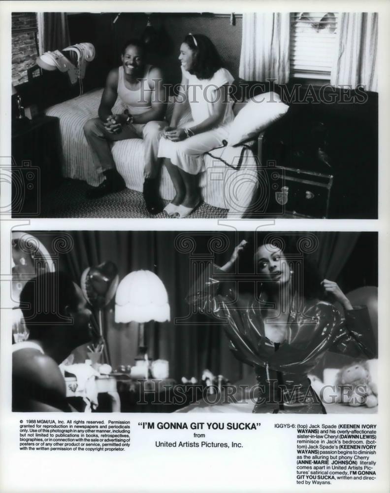 1991 Press Photo Keenen Ivory Wayans and Dawnn Lewis I&#39;m Gonna Git you Sucka - Historic Images