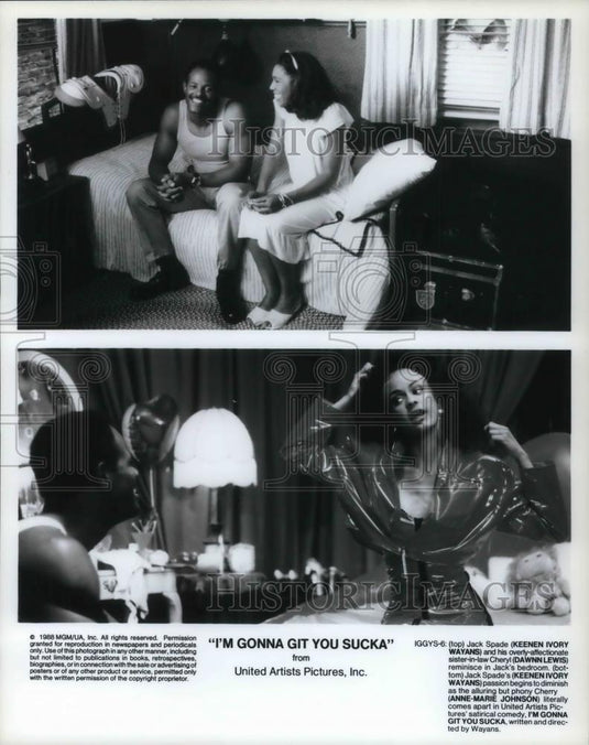 1991 Press Photo Keenen Ivory Wayans and Dawnn Lewis I'm Gonna Git you Sucka - Historic Images