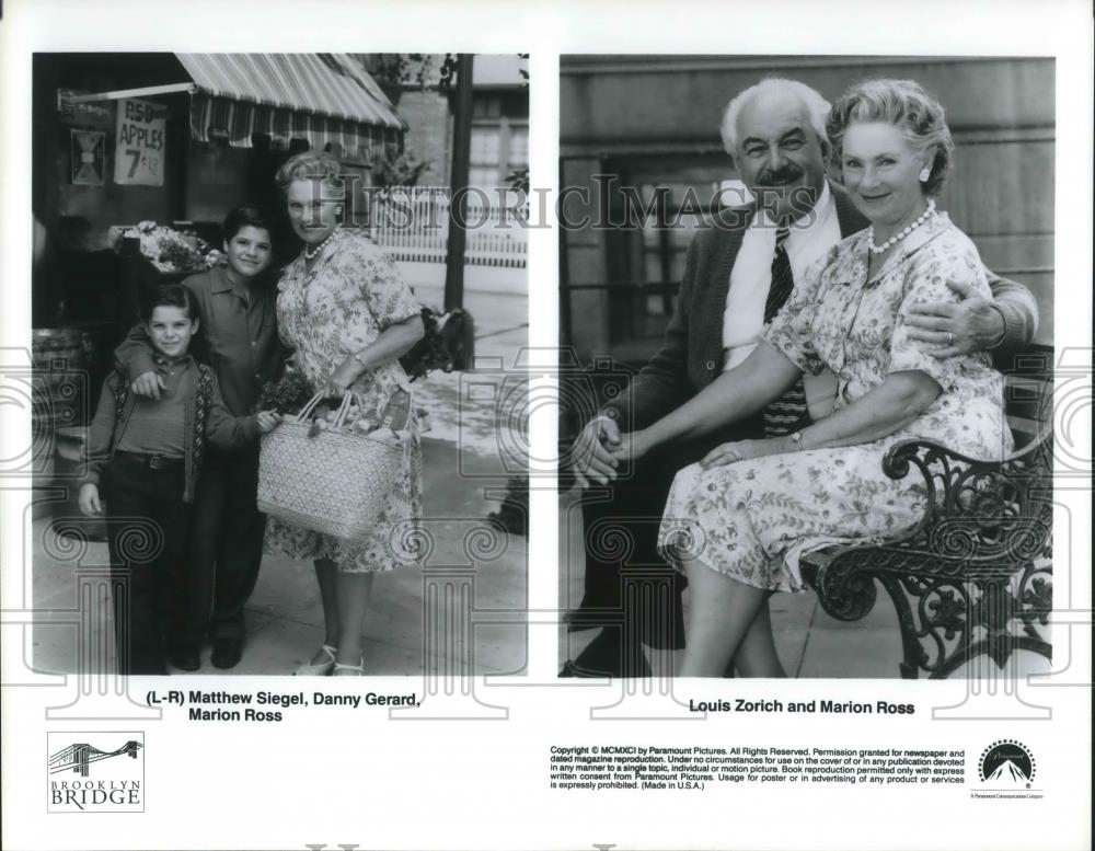 Press Photo Matthew Siegel, Danny Gerard, Marion Ross & Louis Zorich - cvp09064 - Historic Images
