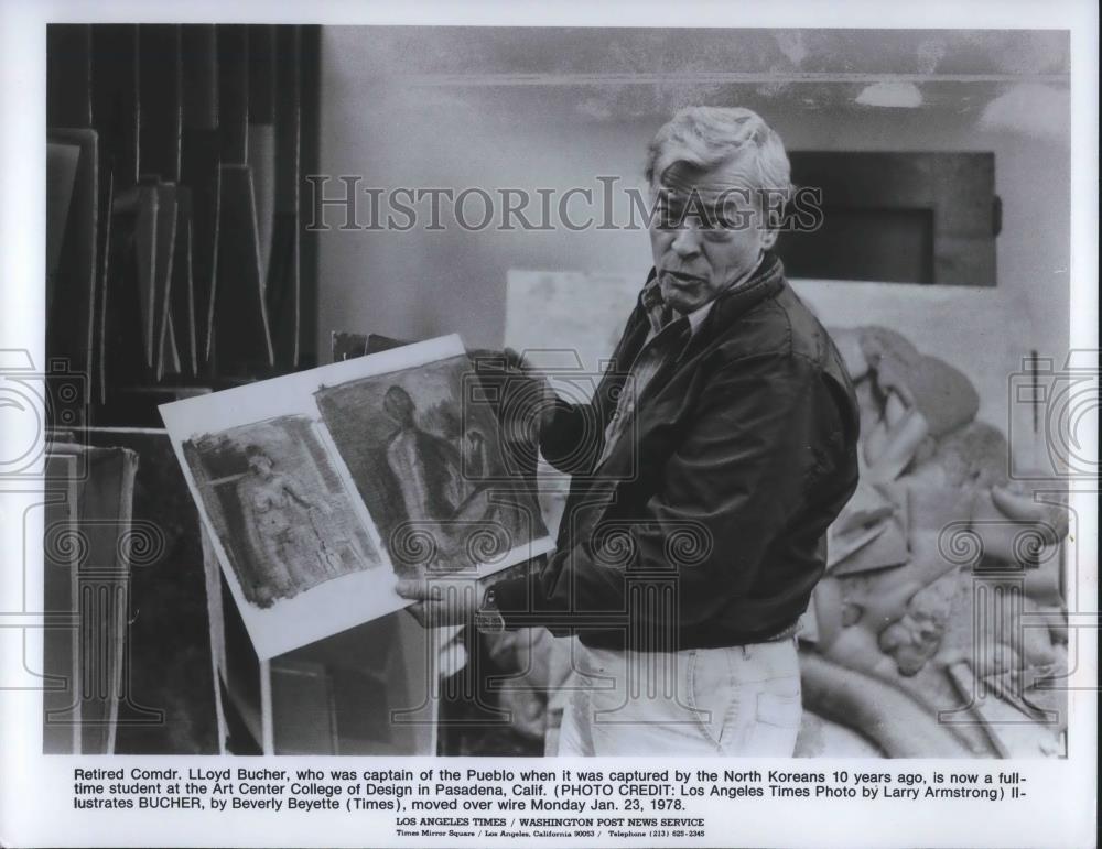 1978 Press Photo Lloyd Bucher Art Student - cvp02113 - Historic Images