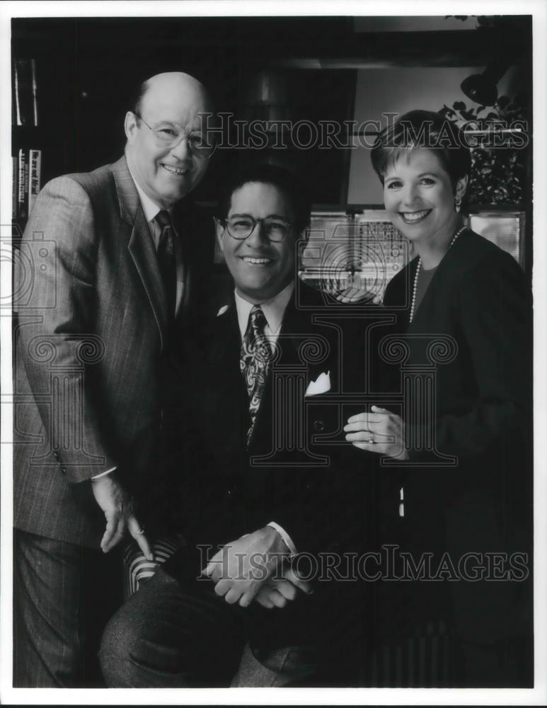 1991 Press Photo Katie Couric, Joe Garagiola &amp; Bryant Gumbel of NBC News Today - Historic Images