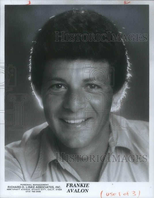 1980 Press Photo Frankie Avalon - cvp14082 - Historic Images