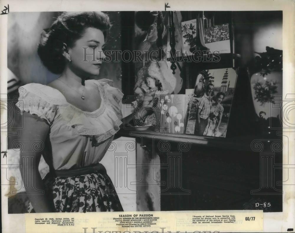 1961 Press Photo Anne Baxter in Season of Passion - cvp06692 - Historic Images