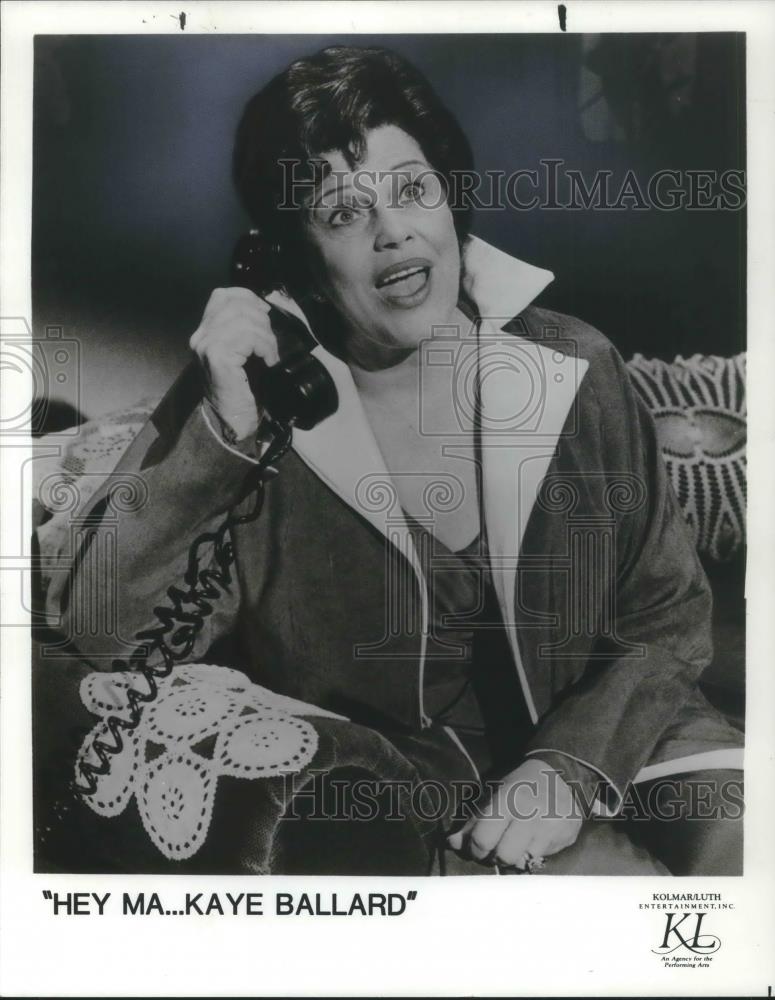 1986 Press Photo Kaye Ballard in "Hey Ma" - cvp02654 - Historic Images