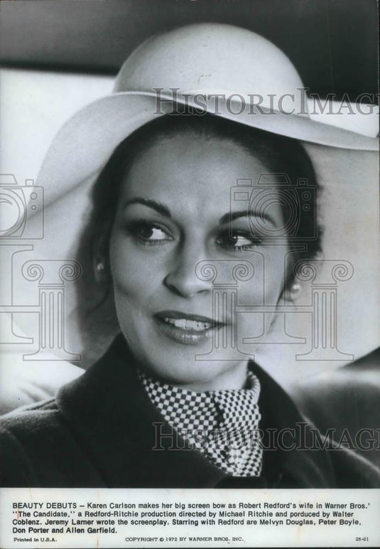 1972 Press Photo Karen Carlson in The Candidate - cvp07566 - Historic Images