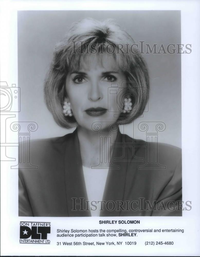 Press Photo Shirley Solomon host of TV talk show Shirley - cvp08817 - Historic Images