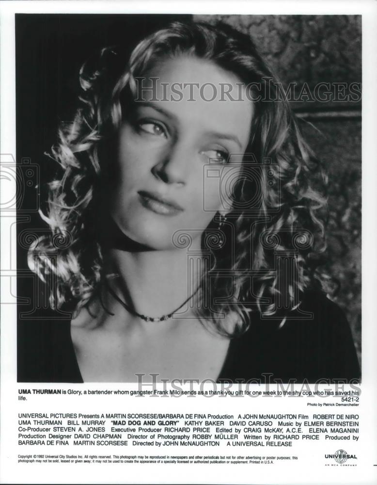 1994 Press Photo Uma Thurman in Mad Dog &amp; Glory - cvp09835 - Historic Images