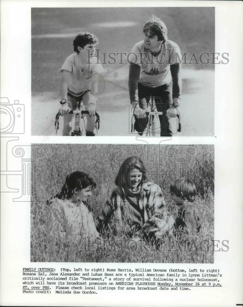 1984 Press Photo Ross Harris &amp; William Devane in Testament - cvp09590 - Historic Images