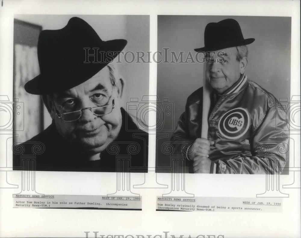 1990 Press Photo Tom Bosley as Father Dowling - cvp02910 - Historic Images