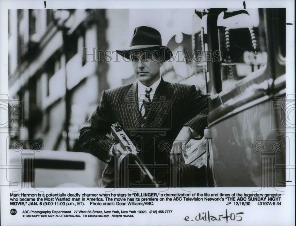 1991 Press Photo Mark Harmon in Dillinger - cvp17988 - Historic Images