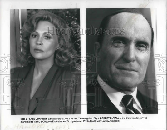 1990 Press Photo Faye Dunaway and Robert Duvall in The Handmaid's Tale - Historic Images