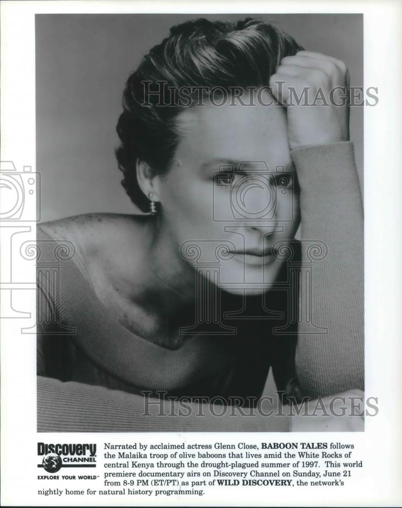 1998 Press Photo Glenn Close in Baboon Tales - cvp05650 - Historic Images