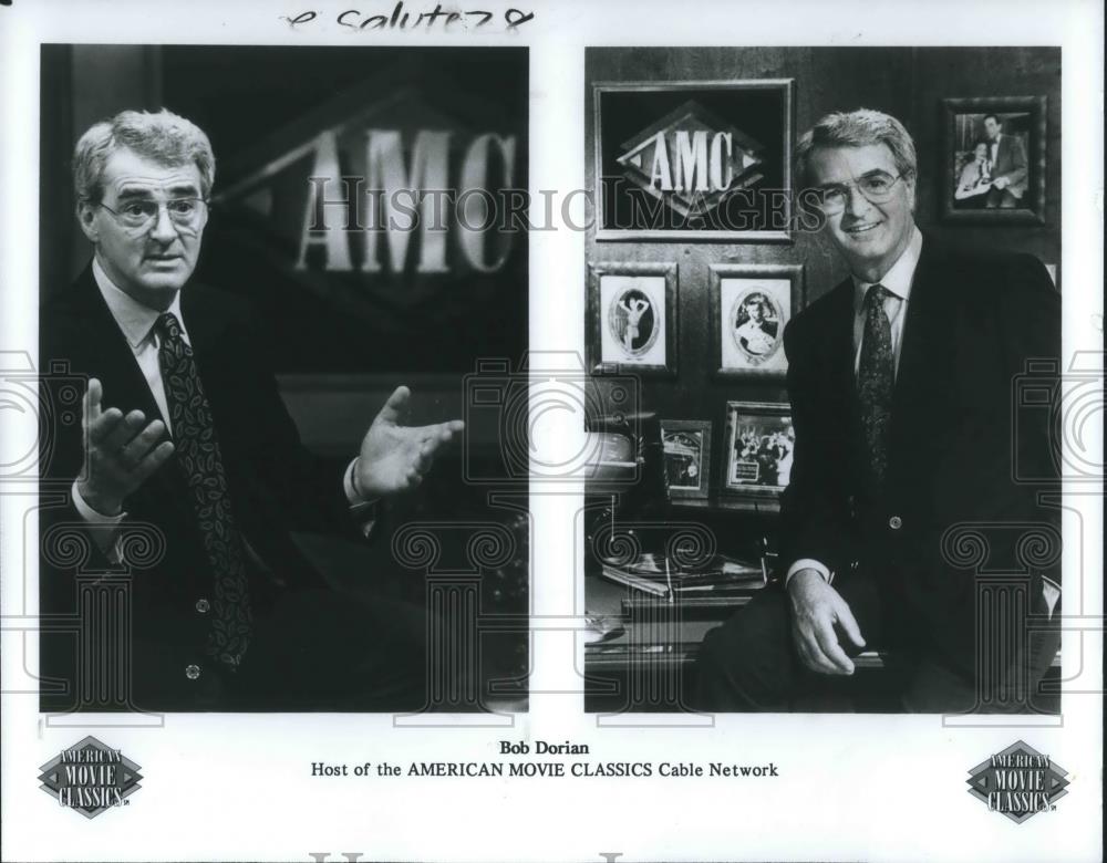 1991 Press Photo Bob Dorian Host of the American Movie Classics Network - Historic Images