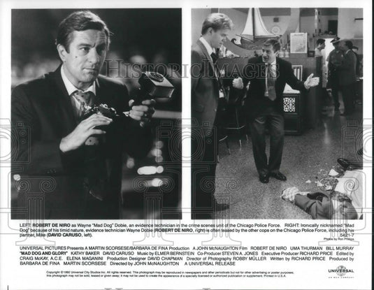 1994 Press Photo Robert DeNiro and David Caruso star in Mad Dog and Glory - Historic Images