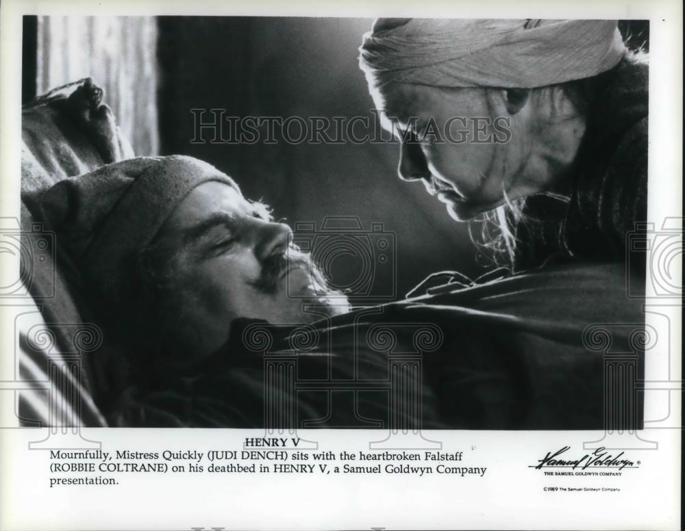 1990 Press Photo Judi Dench and Robbie Coltrane in Henry V - cvp12447 - Historic Images