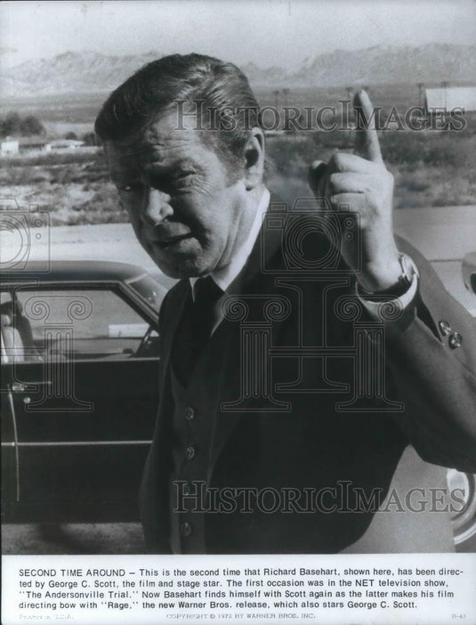 1972 Press Photo Richard Basehart in Rage - cvp05103 - Historic Images