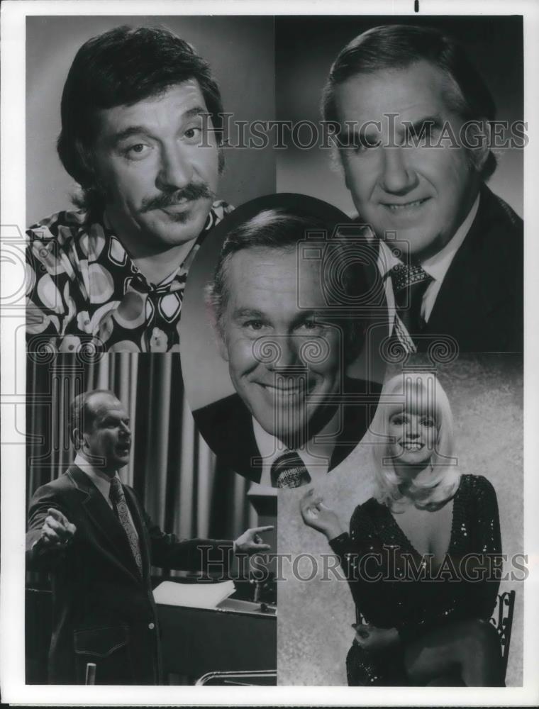 1975 Press Photo Johnny Carson. Ed McMahon, Doc Severinsen & Tommy Newsom - Historic Images